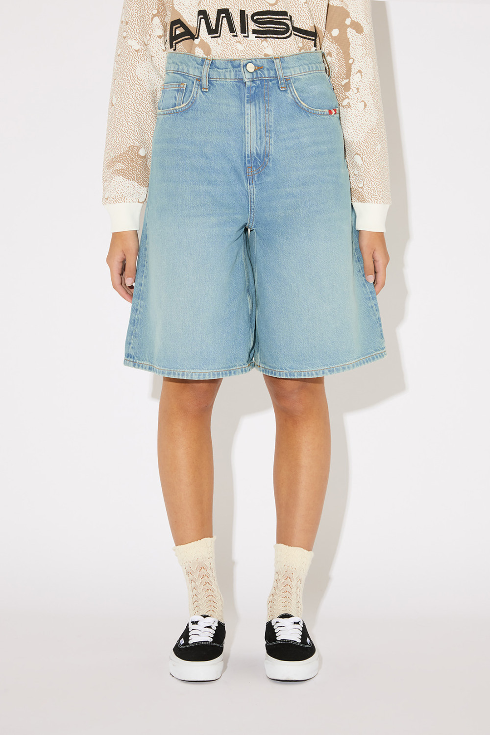 AMISH: CREW SAND STONE BERMUDA SHORTS