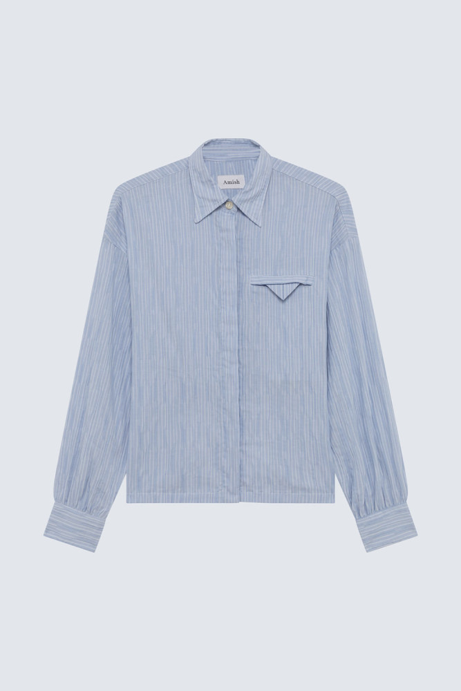CRINKLE GILDA SHIRT WITH STRIPES
