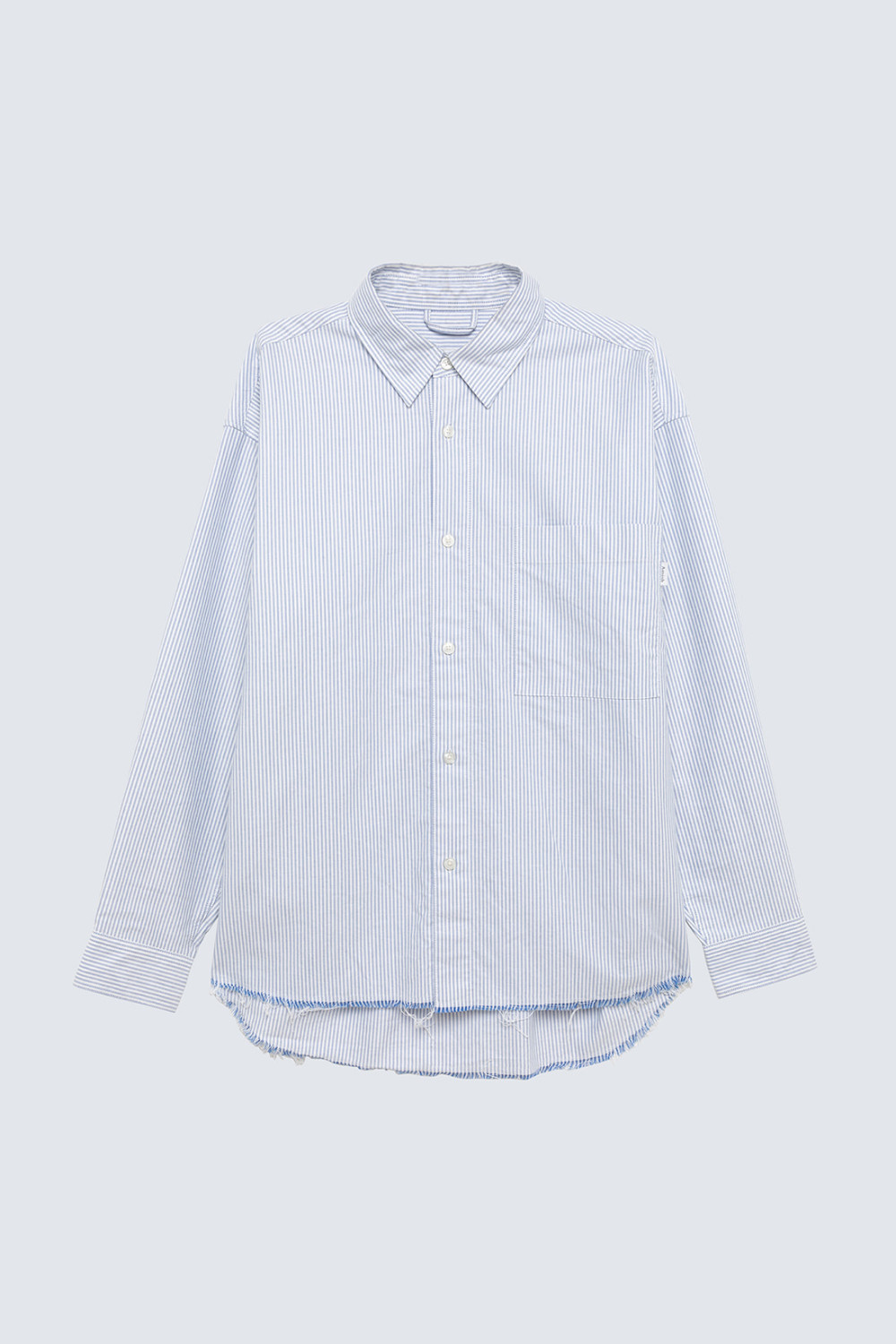 AMISH: CAMICIA OXFORD IN COTONE A RIGHE