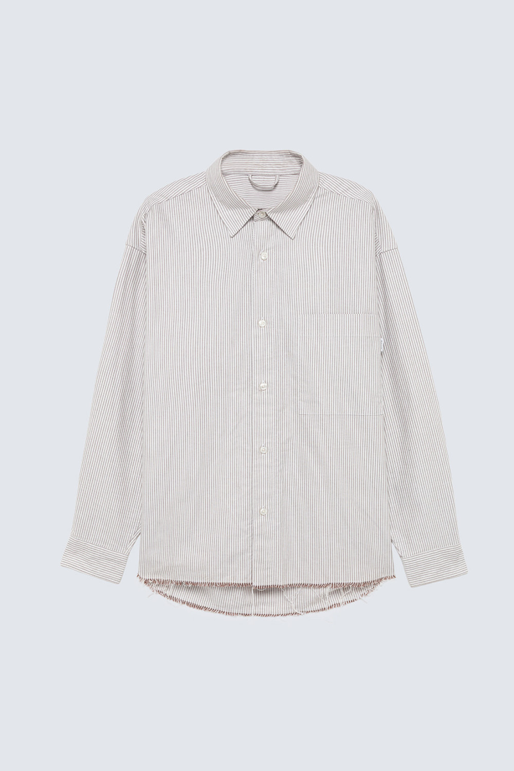 AMISH: CAMICIA OXFORD IN COTONE A RIGHE