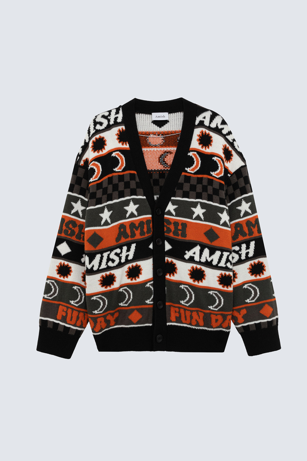 AMISH: CARDIGAN HYPNOTIC A RIGHE