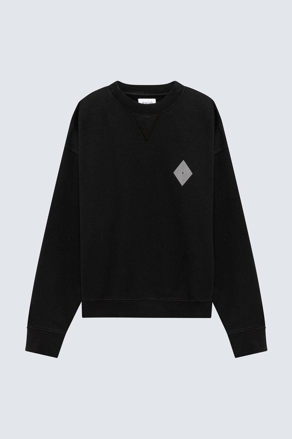 AMISH: FELPA GIROCOLLO CON LOGO