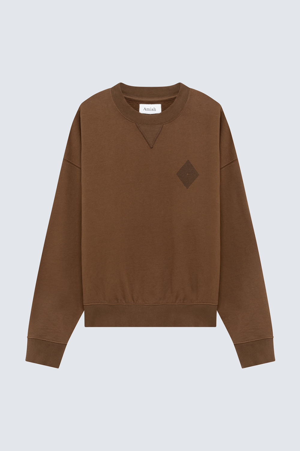 AMISH: FELPA GIROCOLLO CON LOGO