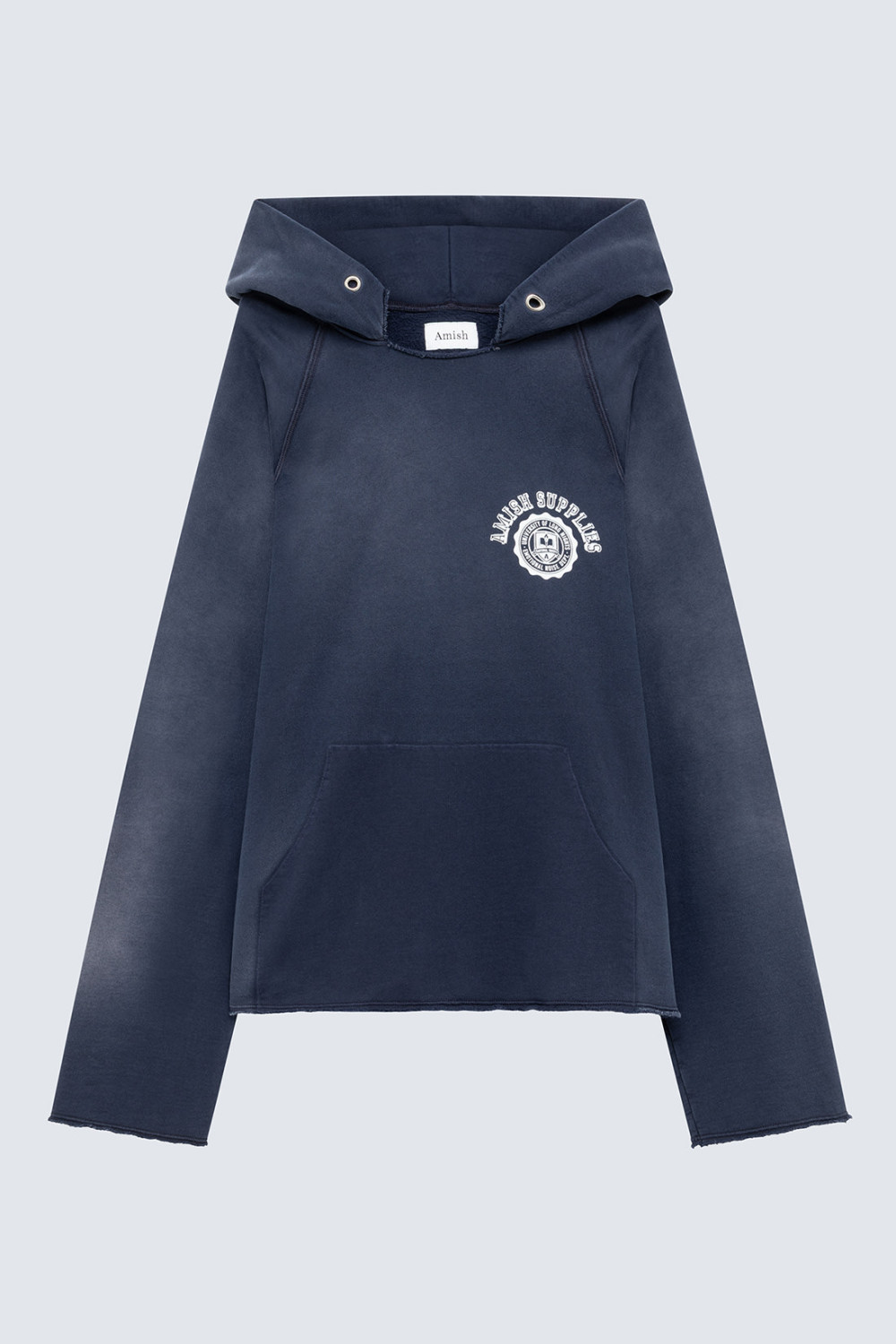 AMISH: VARSITY HOODED SWEATSHIRT WITH LOGO