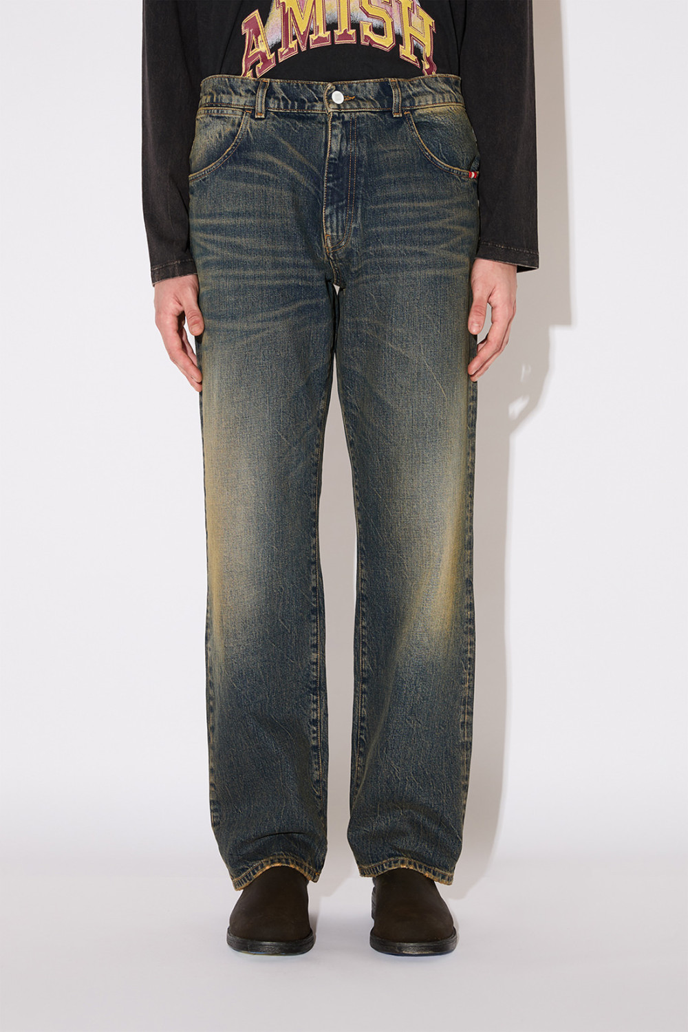 AMISH: JAMES OVER FLOOR RED JEANS