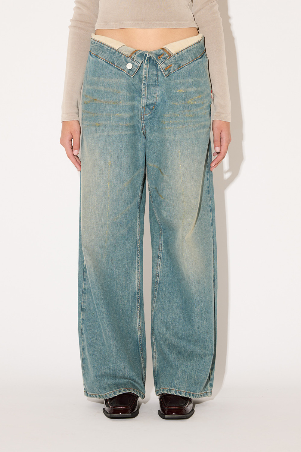 AMISH: GOLD FINGER ROLL UP JEANS