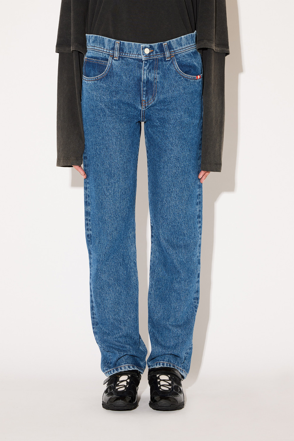 AMISH: STONE WASH TYRA JEANS