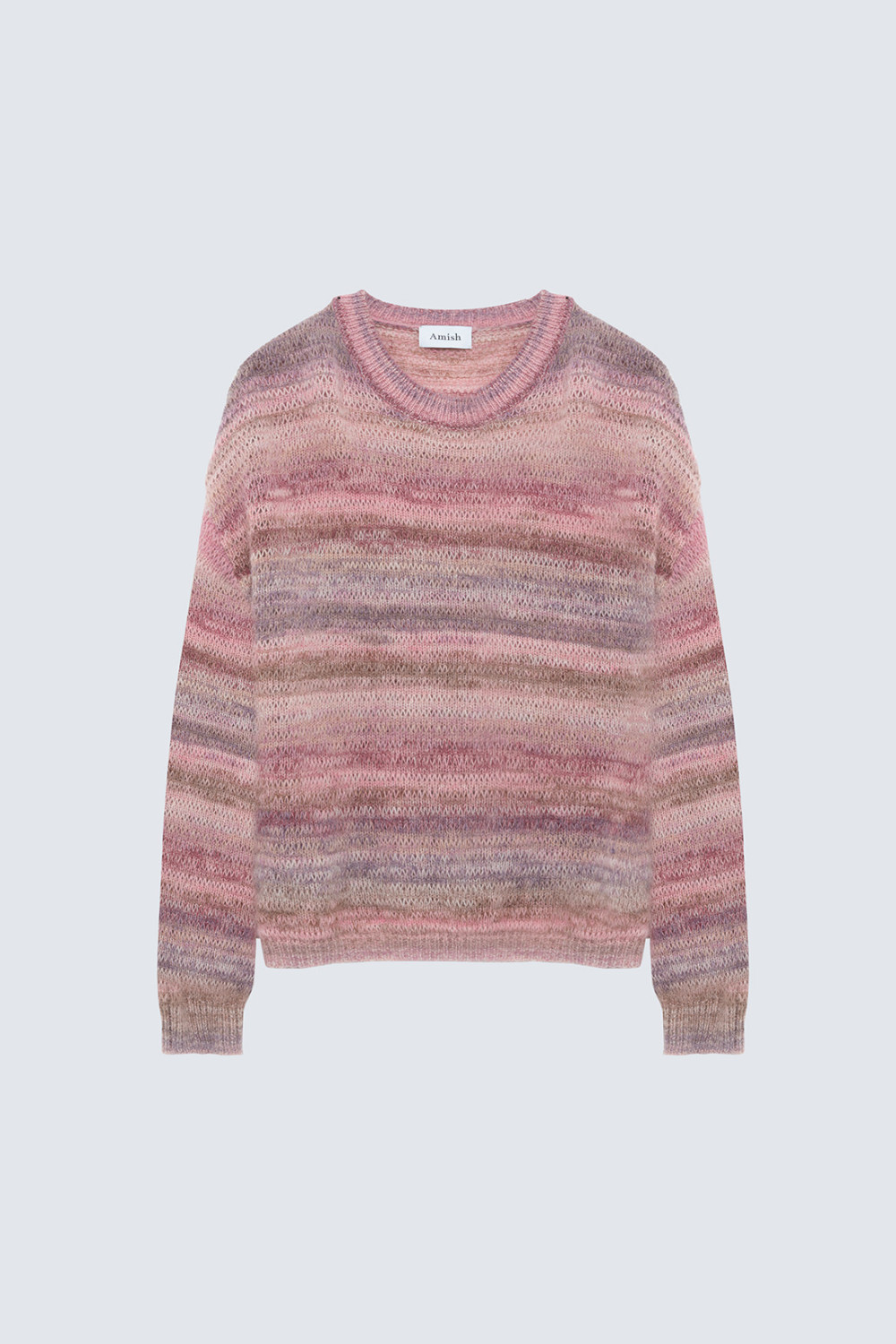 AMISH: MAGLIA BOHO GIROCOLLO IN MISTO ALPACA E LANA