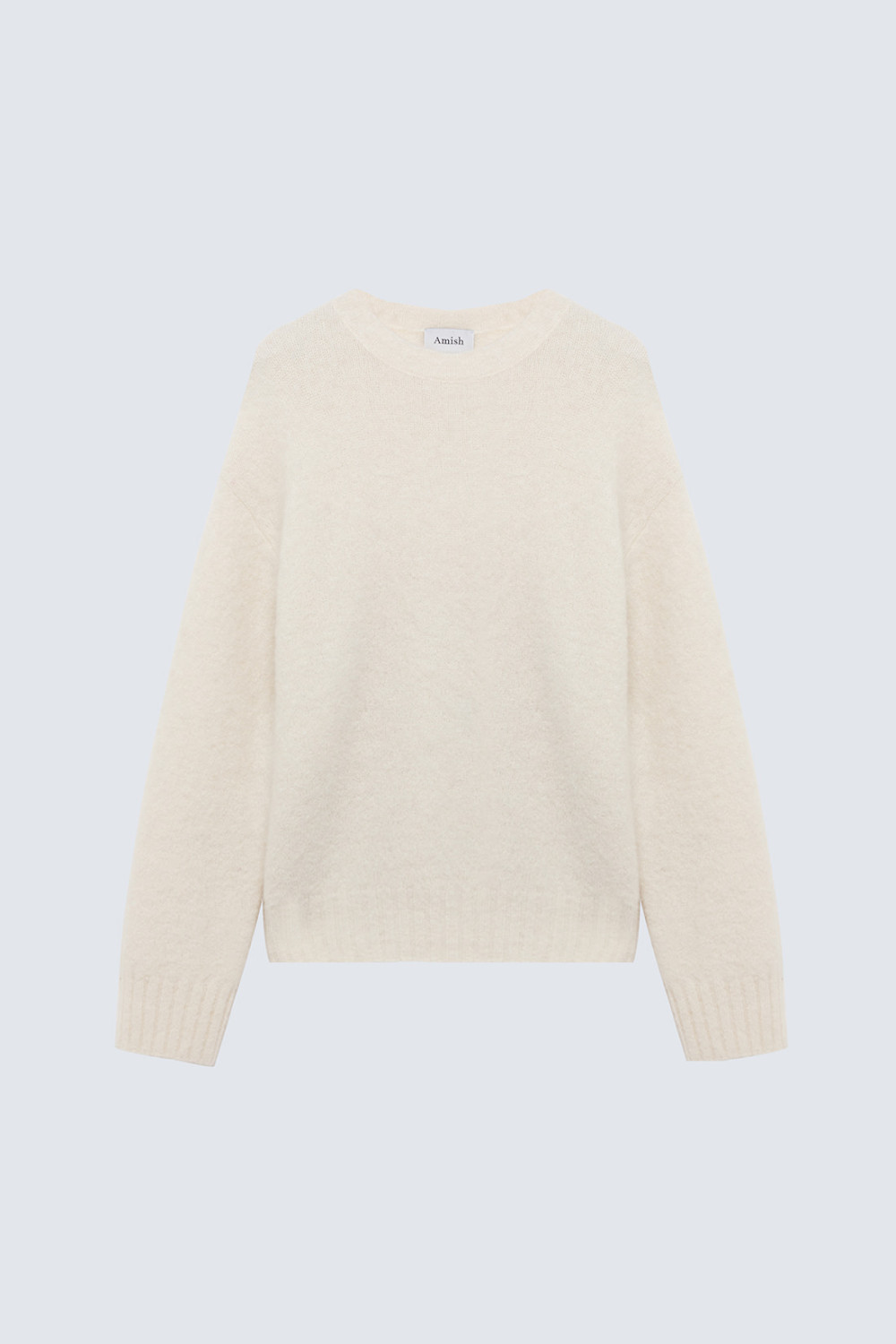 AMISH: MAGLIA GIROCOLLO CROPPED IN MISTO LANA