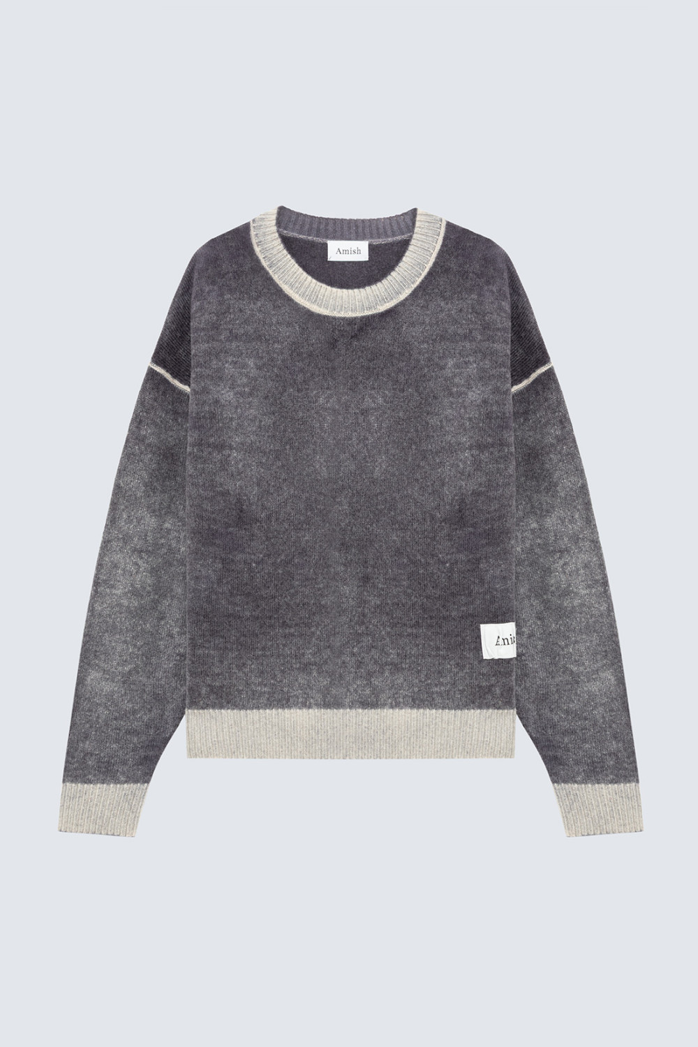 AMISH: CREW NECK SWEATER IN WOOL
