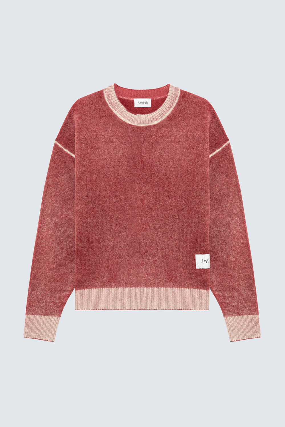 AMISH: CREW NECK SWEATER IN WOOL