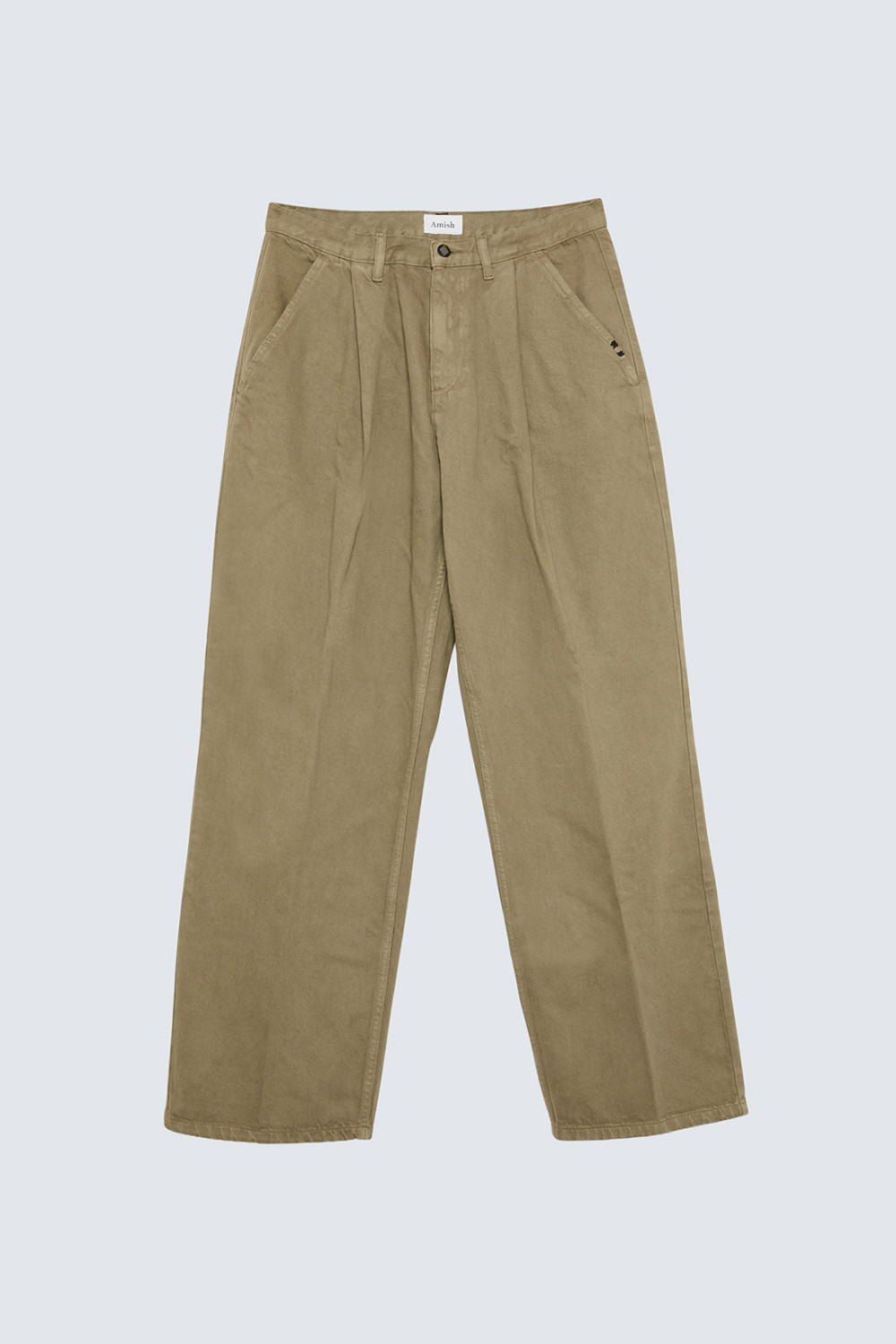 AMISH: PANTALONE NOGEND A GAMBA LARGA IN COTONE