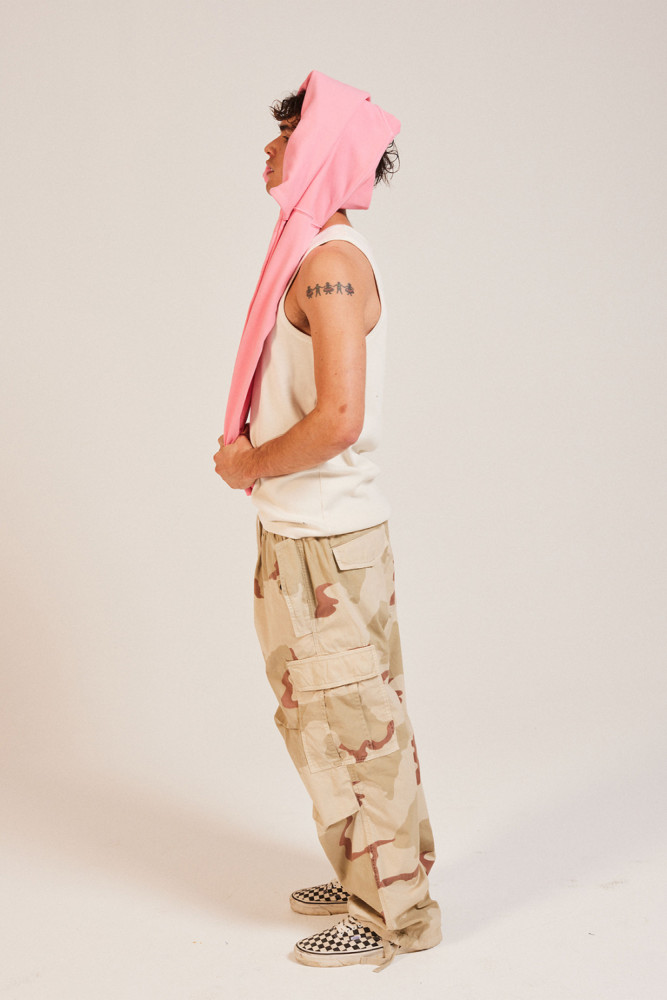 PARA CARGO PANTS WITH CAMOUFLAGE PRINT