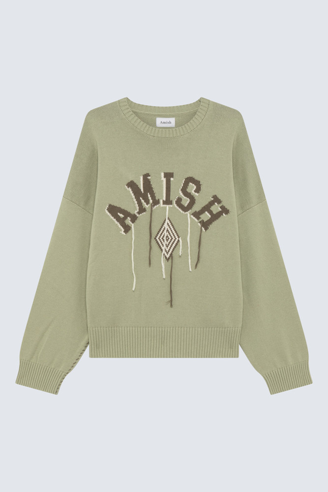 FRAY SWEATER IN COTTON WITH LOGO