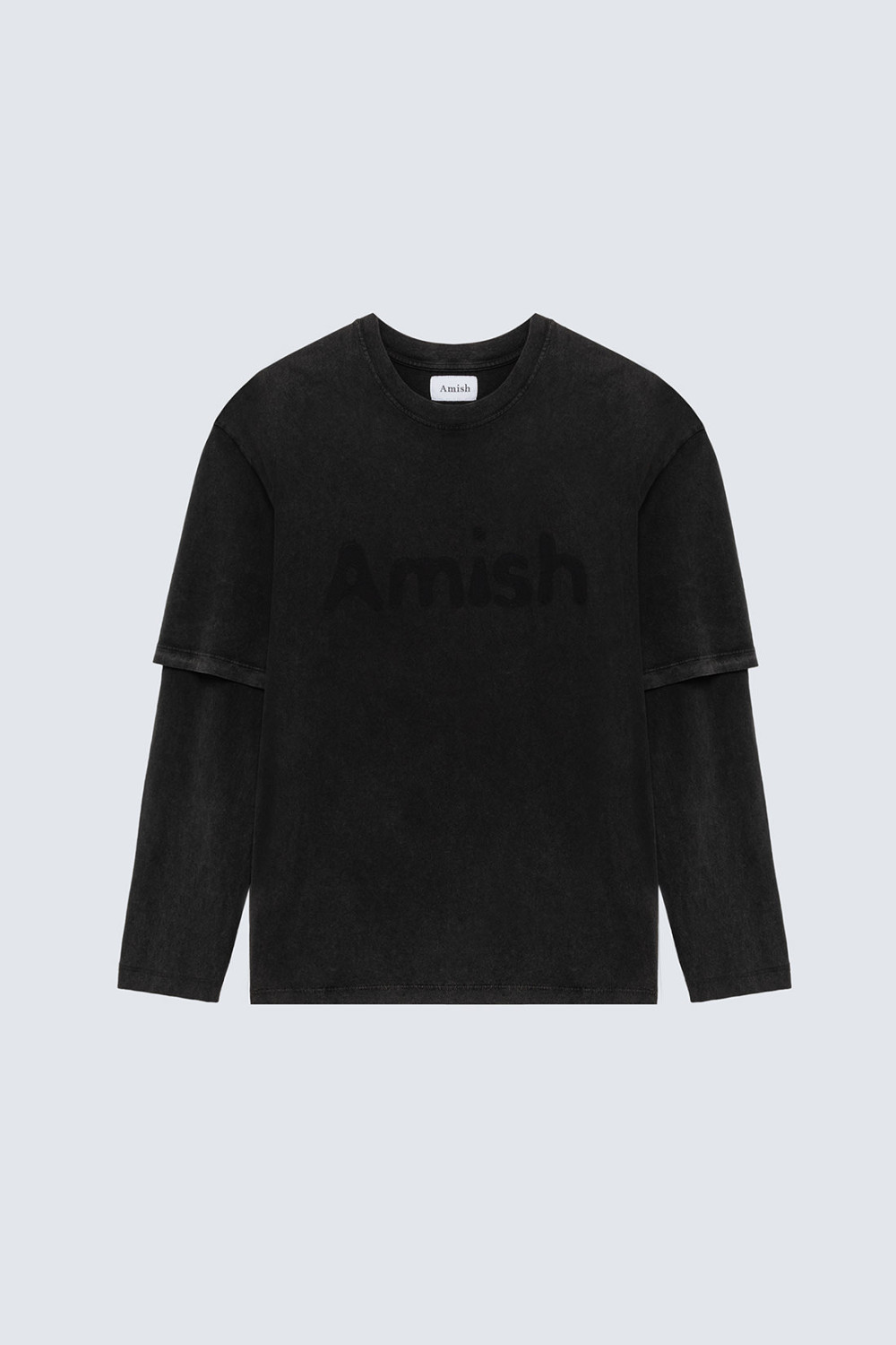 AMISH: DOUBLE SLEEVE T-SHIRT WITH LOGO