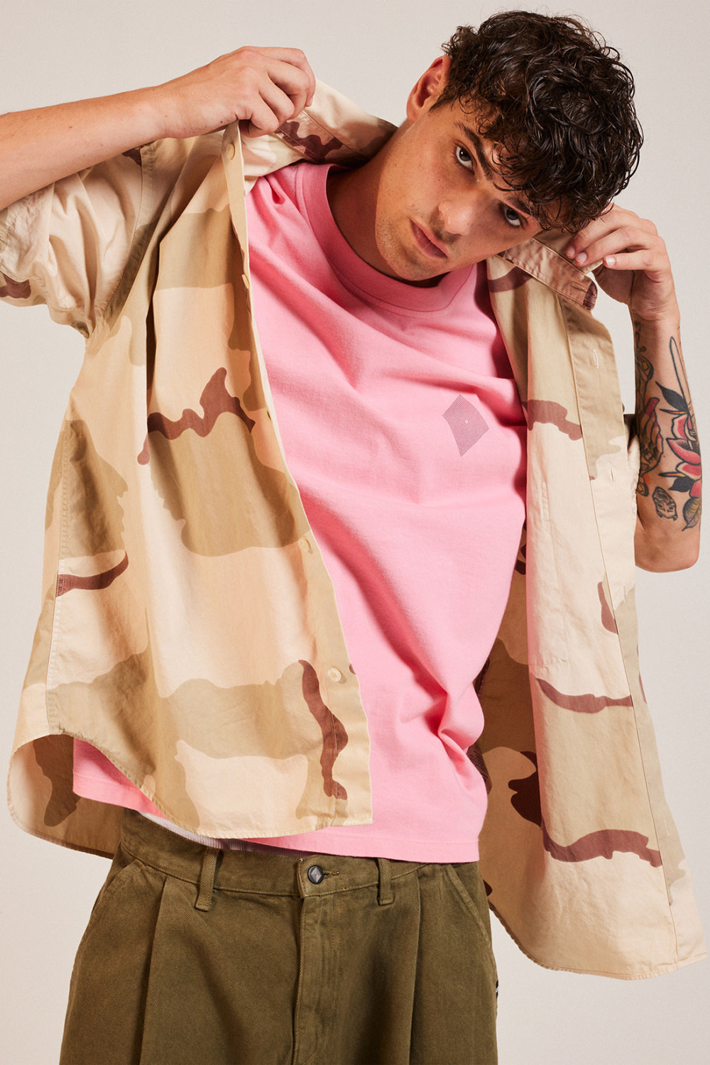 AMISH: T-SHIRT IN JERSEY WITH LOGO