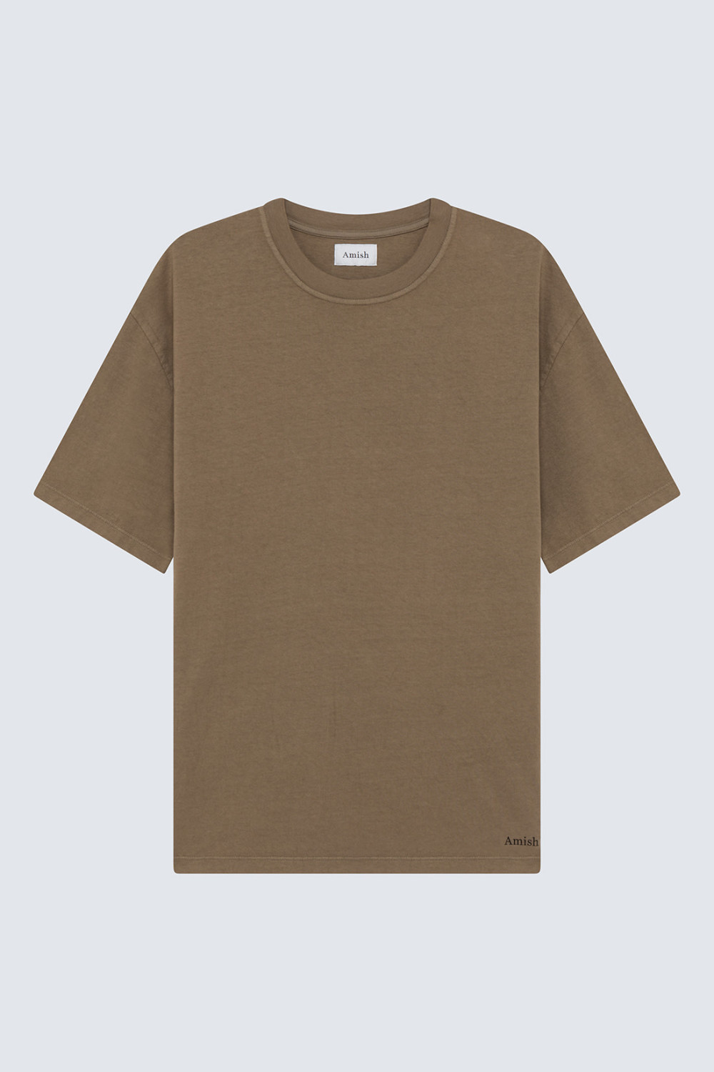 AMISH: T-SHIRT IN JERSEY WITH MICRO LOGO