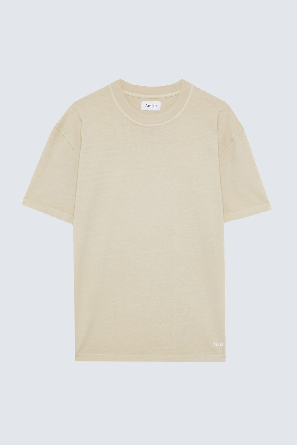 AMISH: T-SHIRT IN JERSEY WITH MICRO LOGO