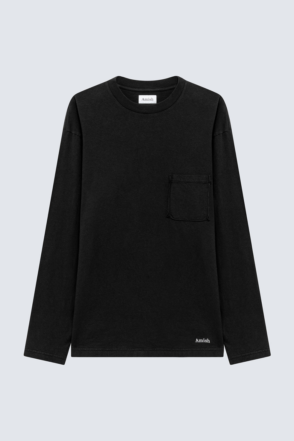 AMISH: T-SHIRT IN JERSEY WITH MICRO LOGO