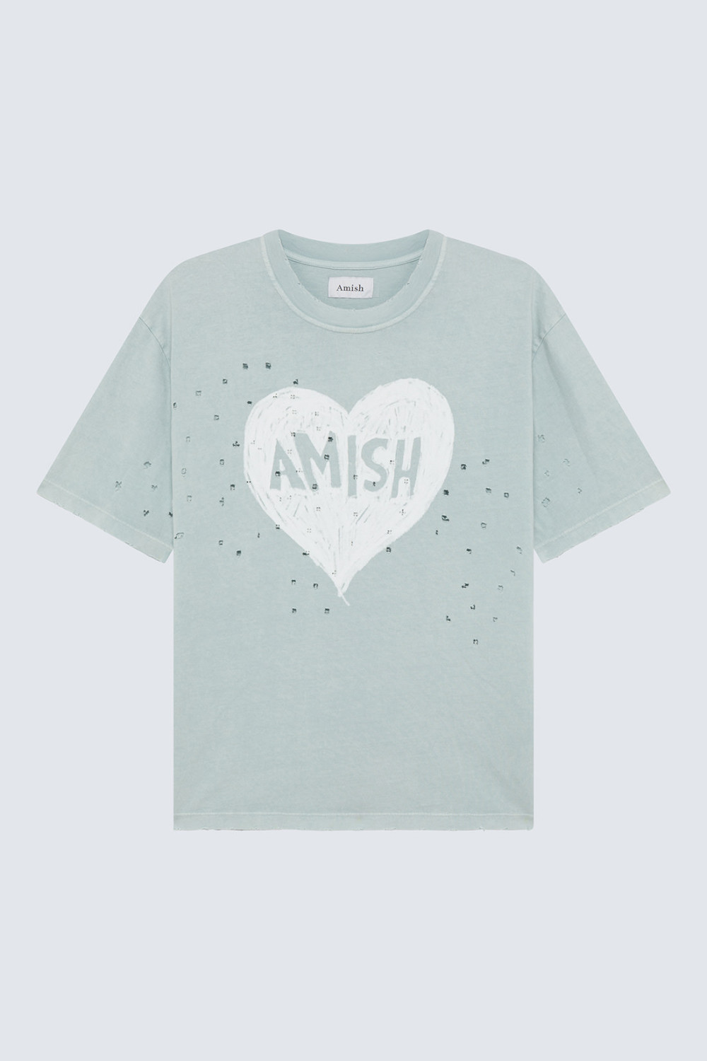 AMISH: T-SHIRT IN JERSEY WITH LASER PRINT