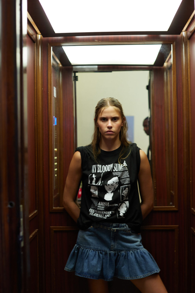 T-SHIRT IN JERSEY WITH YOU SURRENDER PRINT