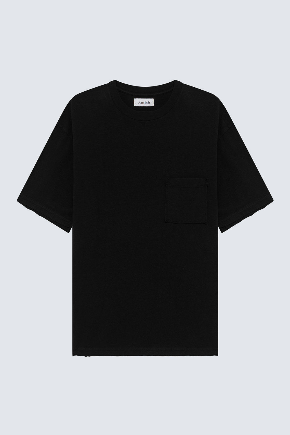 AMISH: POCKET T-SHIRT WITH MICRO LOGO