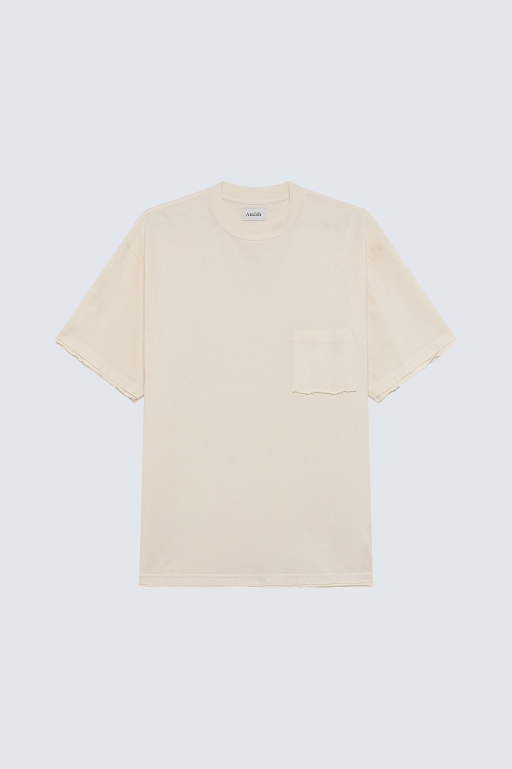 AMISH: POCKET T-SHIRT WITH MICRO LOGO