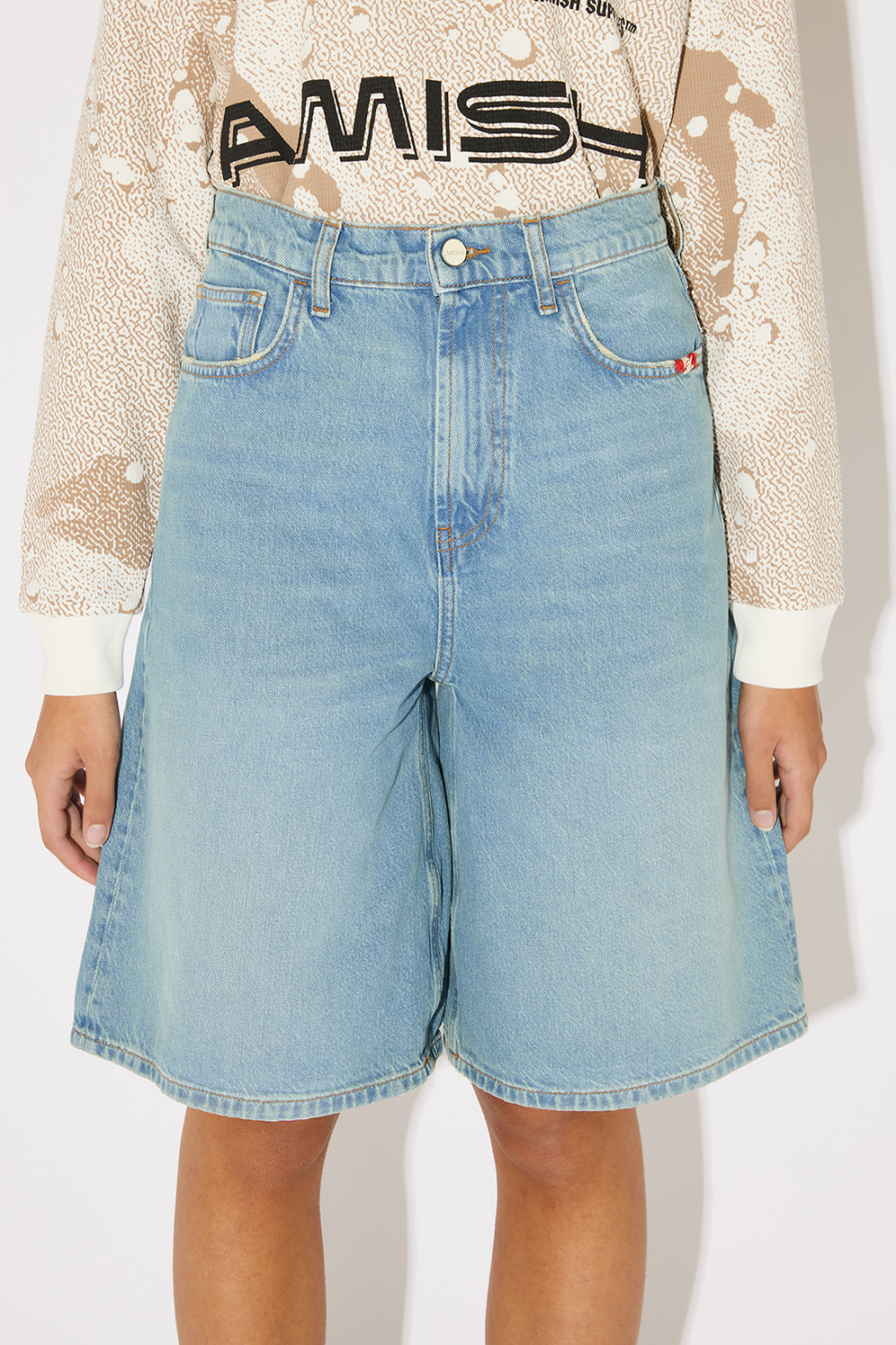 AMISH: CREW SAND STONE BERMUDA SHORTS