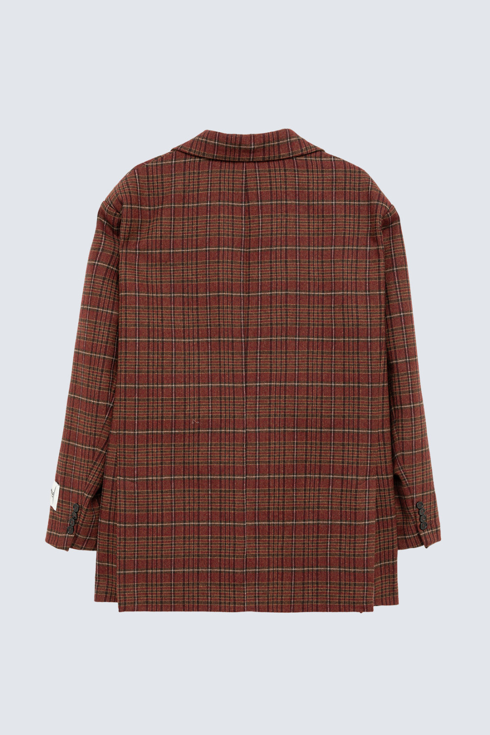 AMISH: OVERSIZED BLAZER IN CHECKERED WOOL