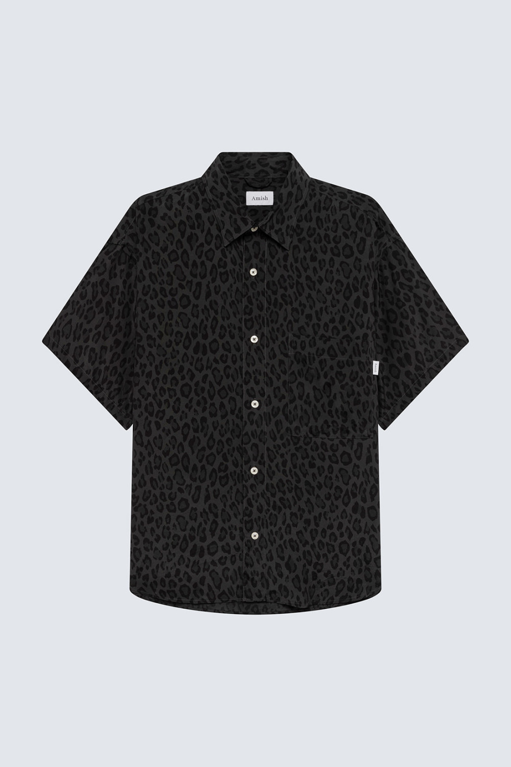 AMISH: SHIRT IN VISCOSE WITH LEOPARD PRINT