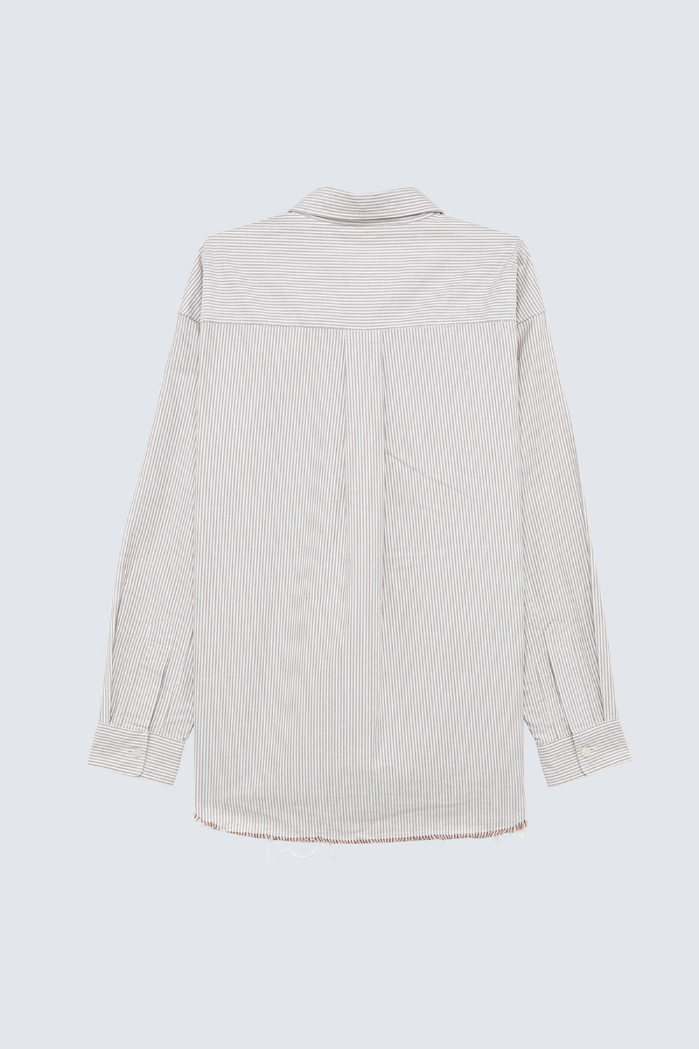 AMISH: CAMICIA OXFORD IN COTONE A RIGHE