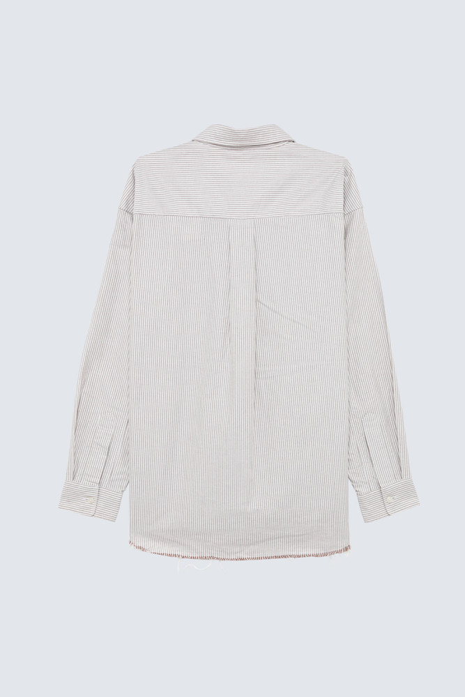 CAMICIA OXFORD IN COTONE A RIGHE