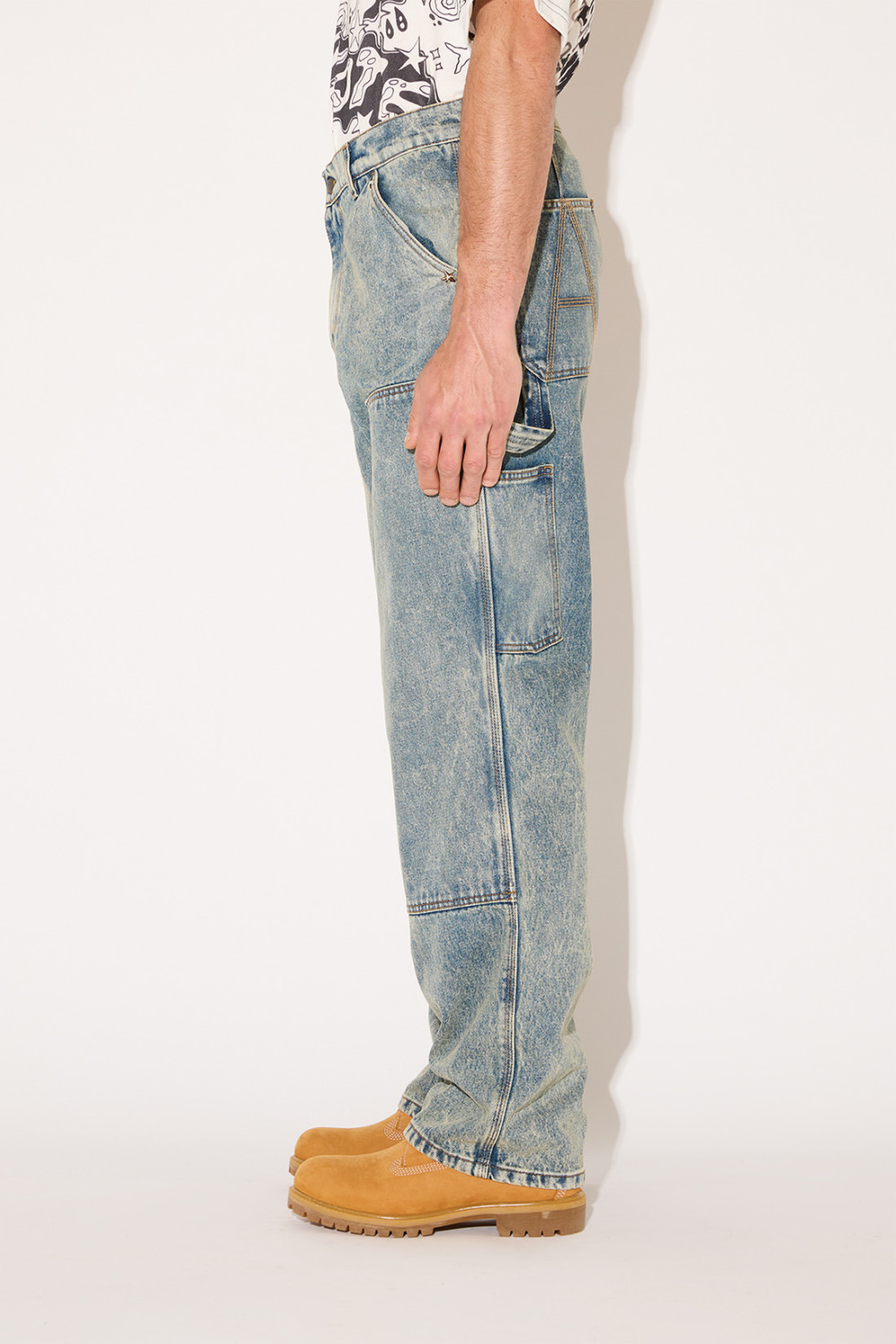 AMISH: DAN SABLON- AT WORK JEANS IN VINTAGE MARBLE DENIM