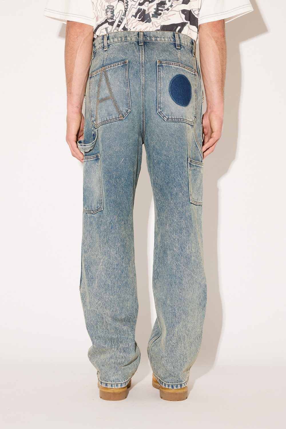 AMISH: DAN SABLON- AT WORK JEANS IN VINTAGE MARBLE DENIM