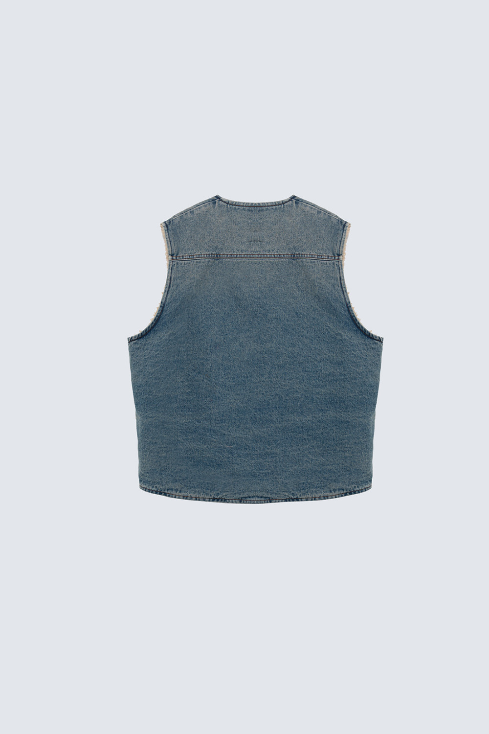 AMISH: GILET IN DENIM CON ZIP
