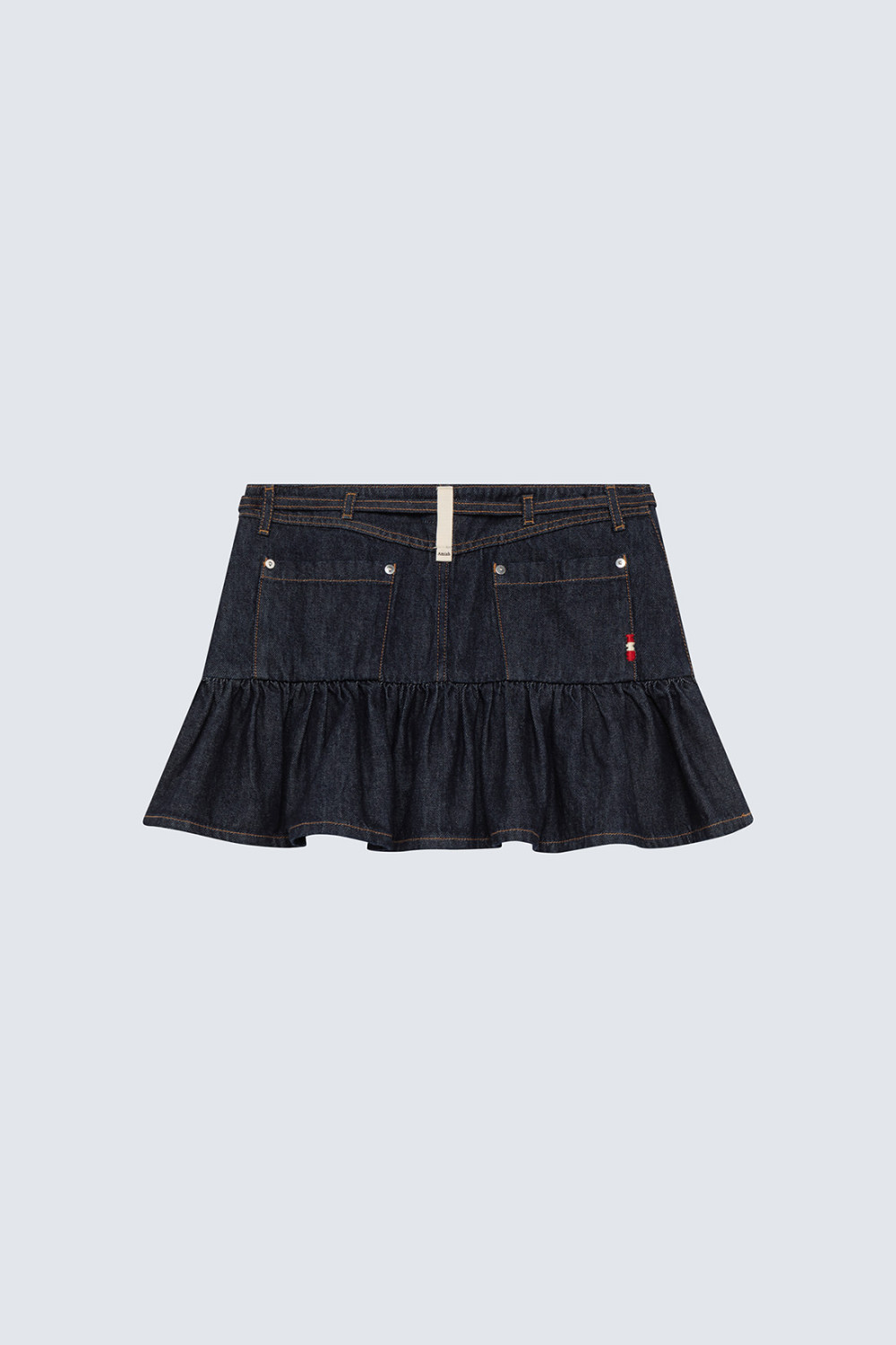 AMISH: GINZA SKIRT IN RINSE DENIM