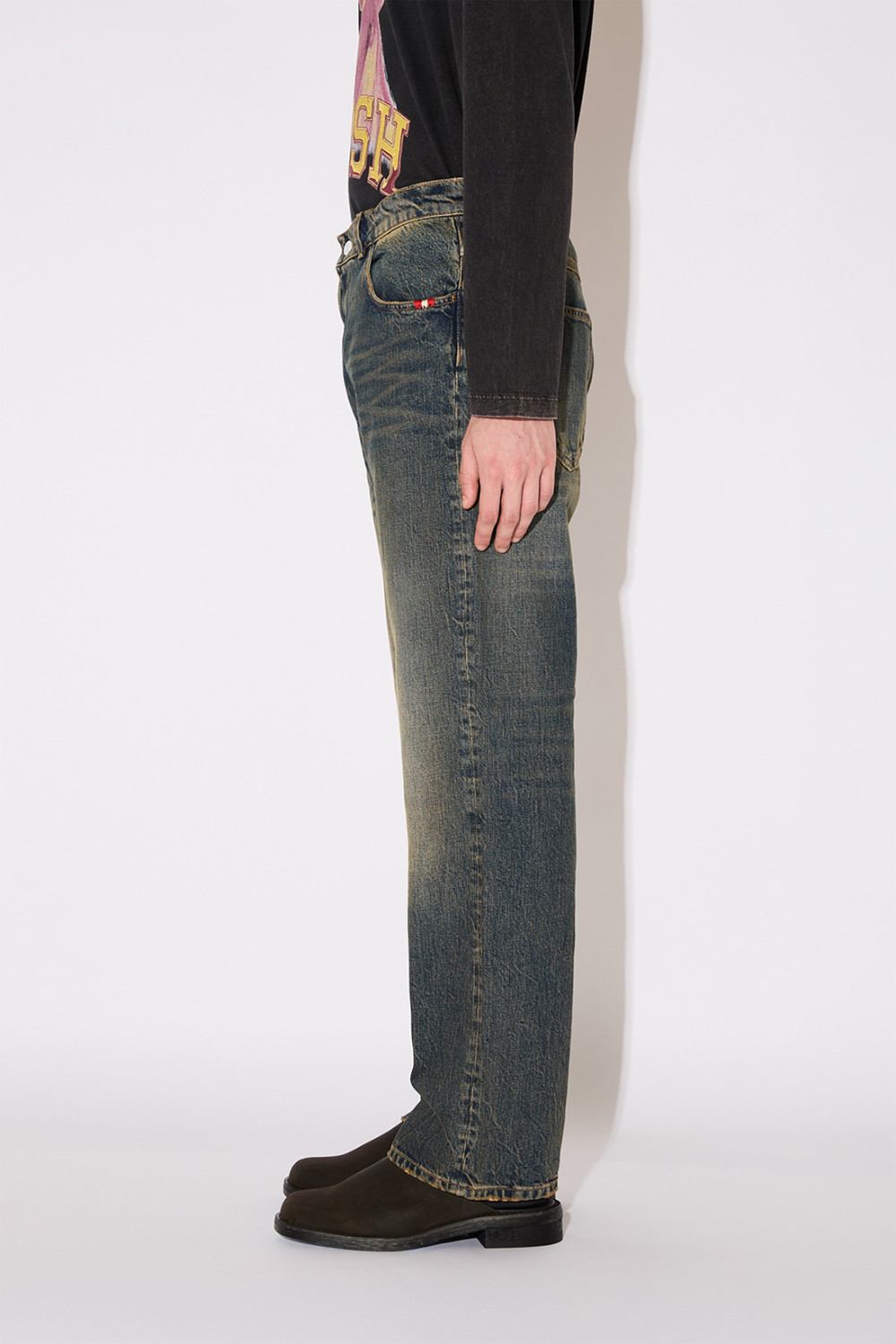 AMISH: JAMES OVER FLOOR RED JEANS