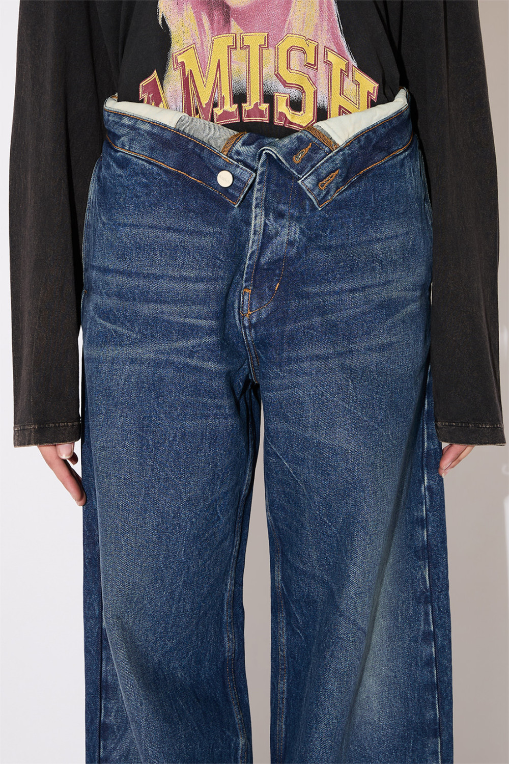 AMISH: AZUL ROLL UP JEANS