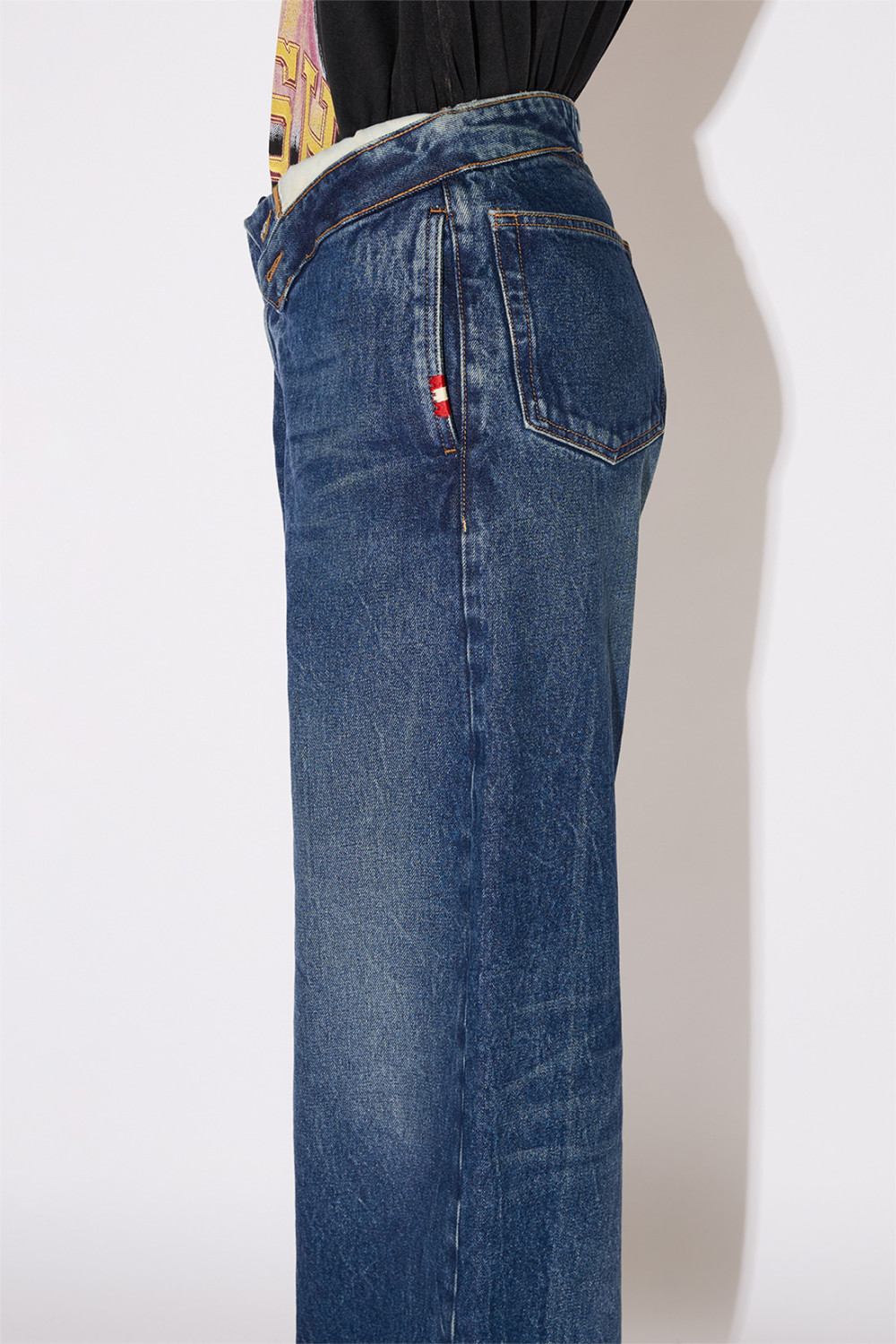 AMISH: AZUL ROLL UP JEANS