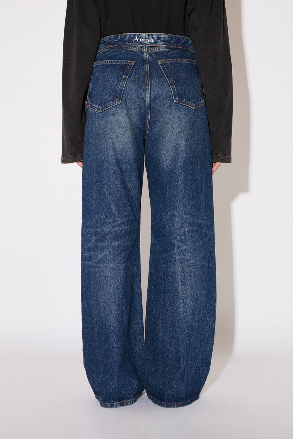 AMISH: AZUL ROLL UP JEANS