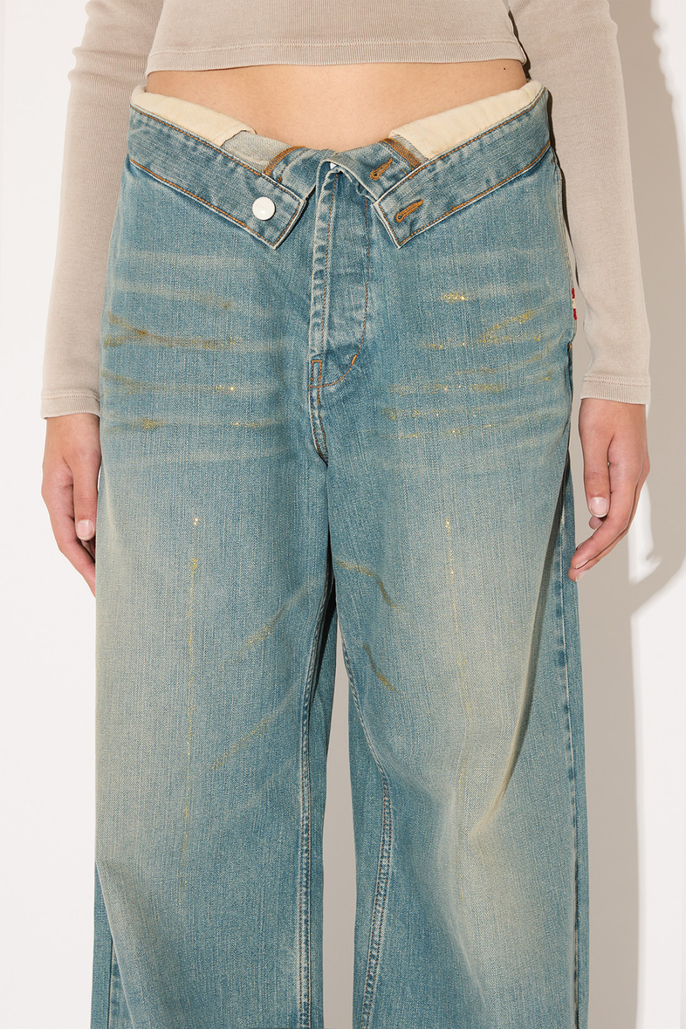 AMISH: GOLD FINGER ROLL UP JEANS