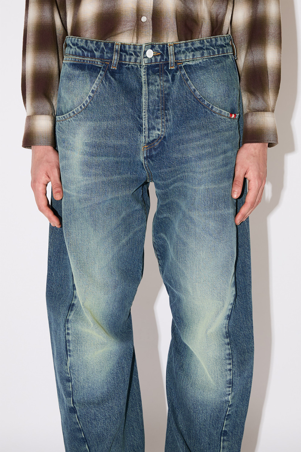 AMISH: JEANS TWIST OVER FLOOR GREEN