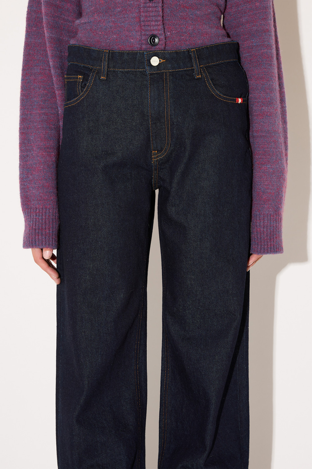 AMISH: TURN RAW WIDER JEANS