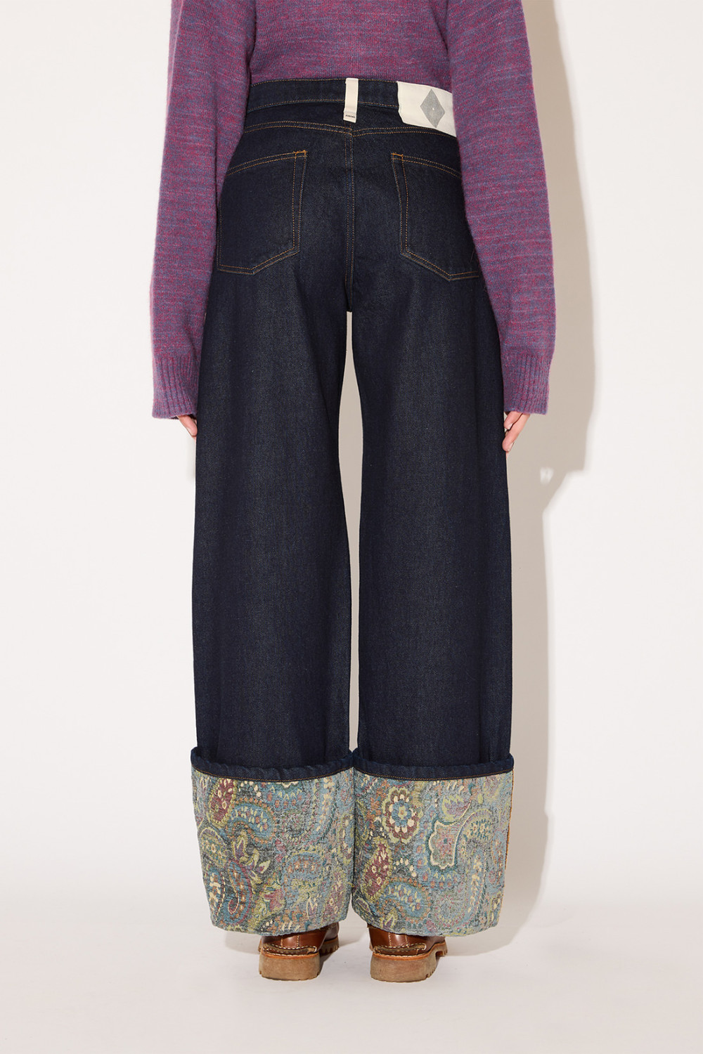 AMISH: TURN RAW WIDER JEANS