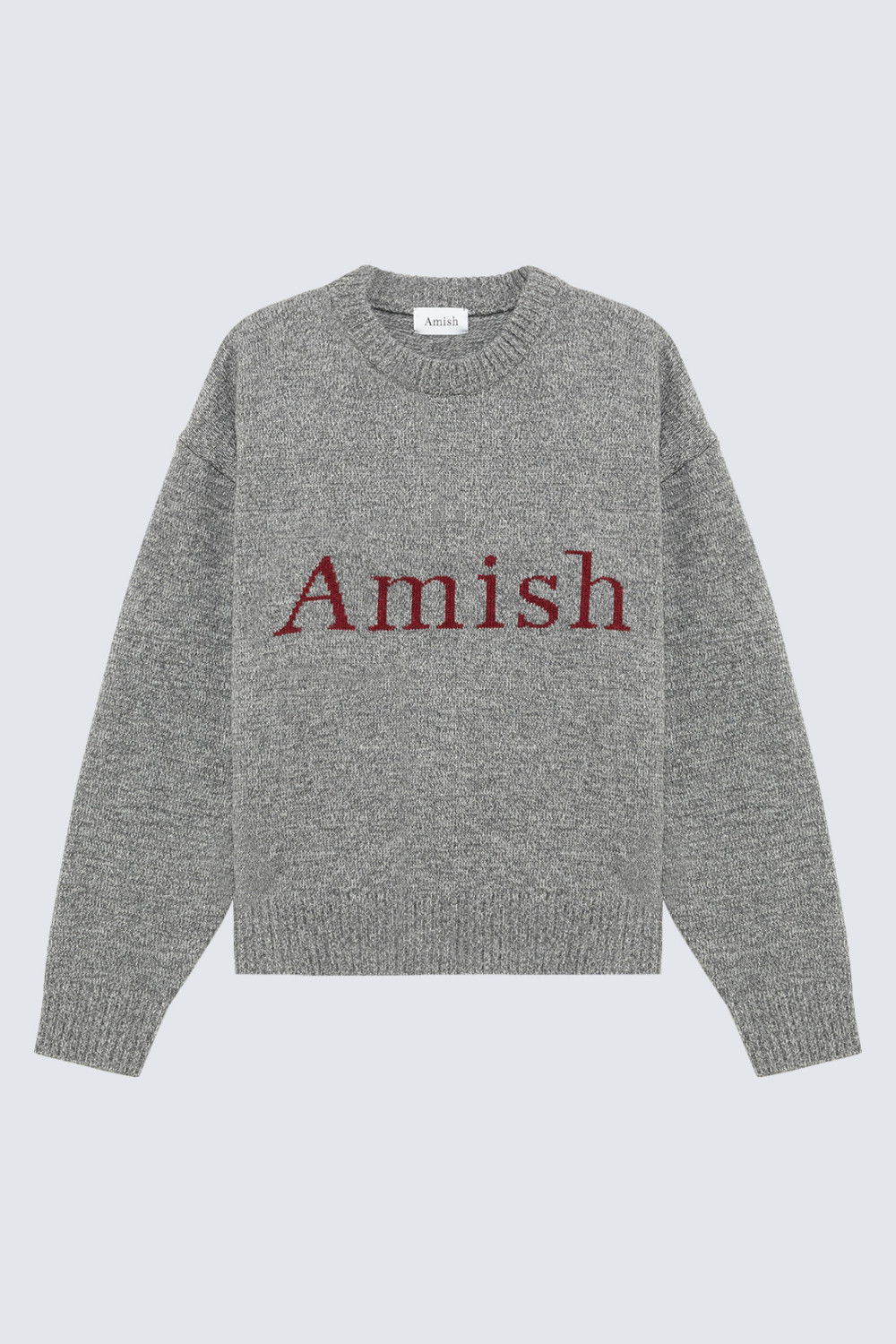 AMISH: CREW NECK SWEATER WITH LOGO