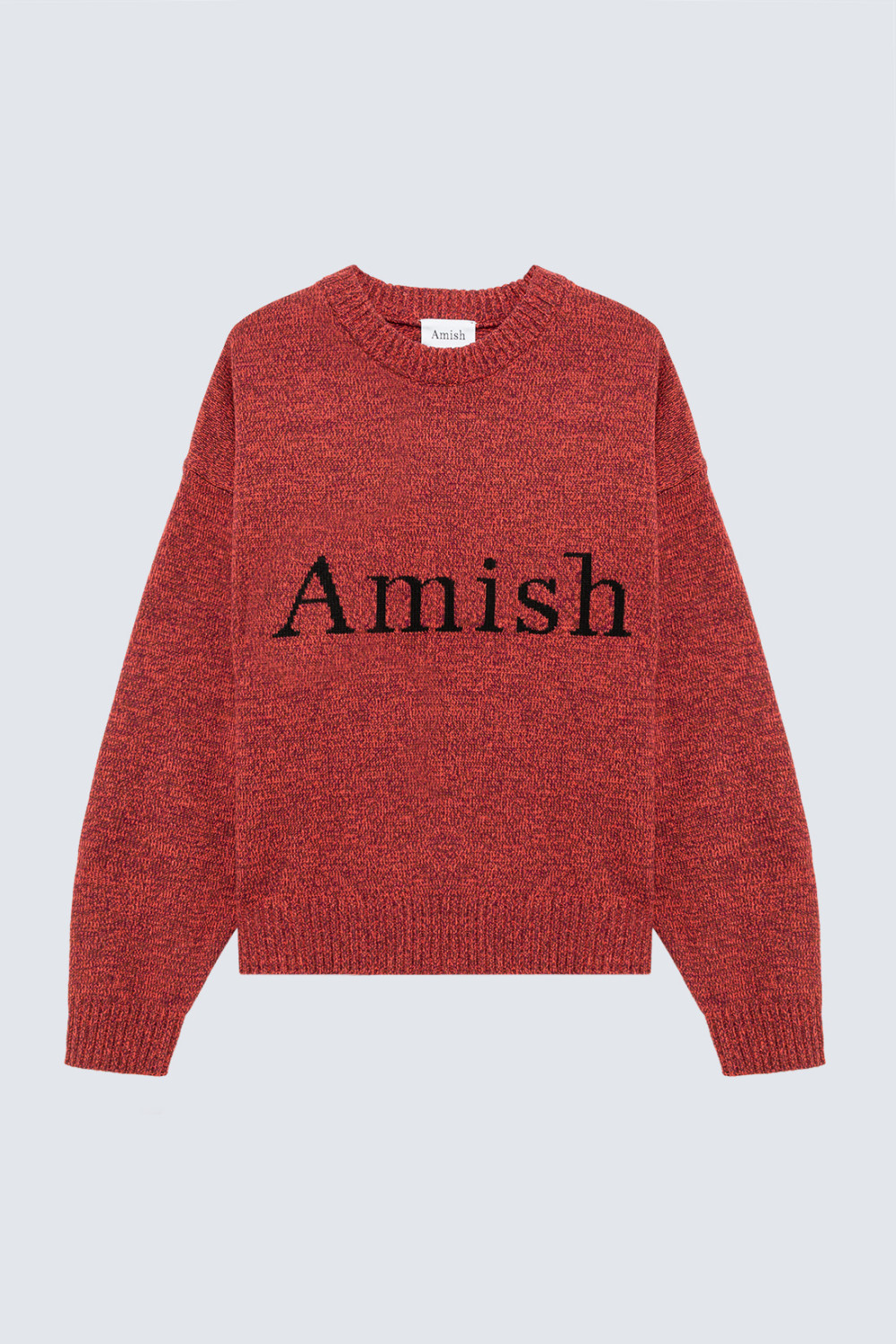 AMISH: CREW NECK SWEATER WITH LOGO