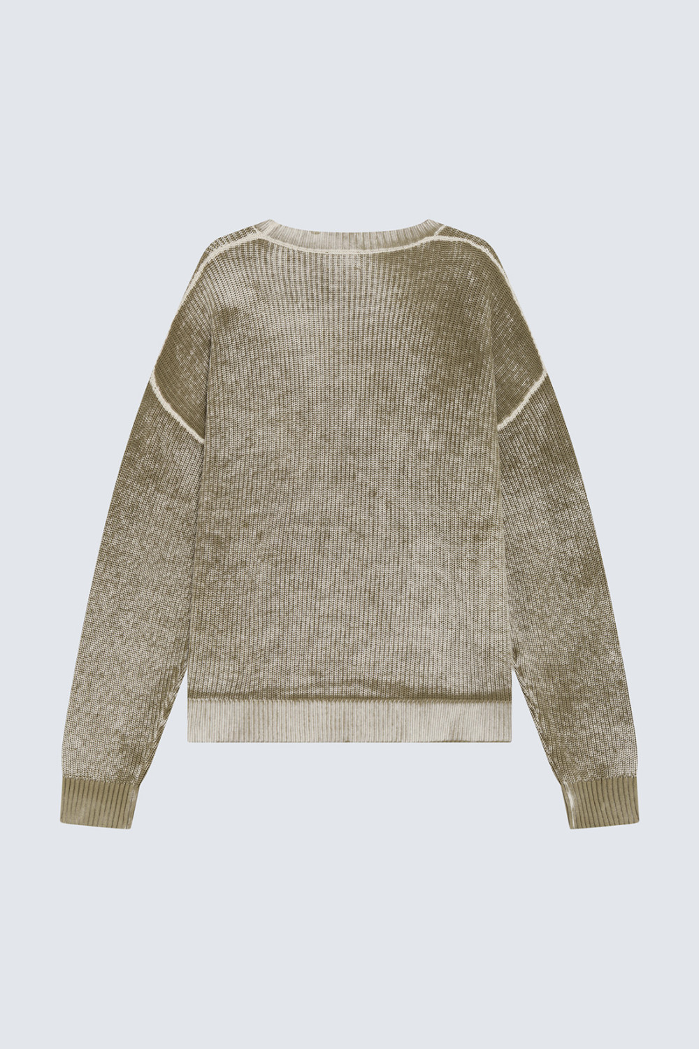 AMISH: CREW NECK SWEATER WITH LOGO PRINT