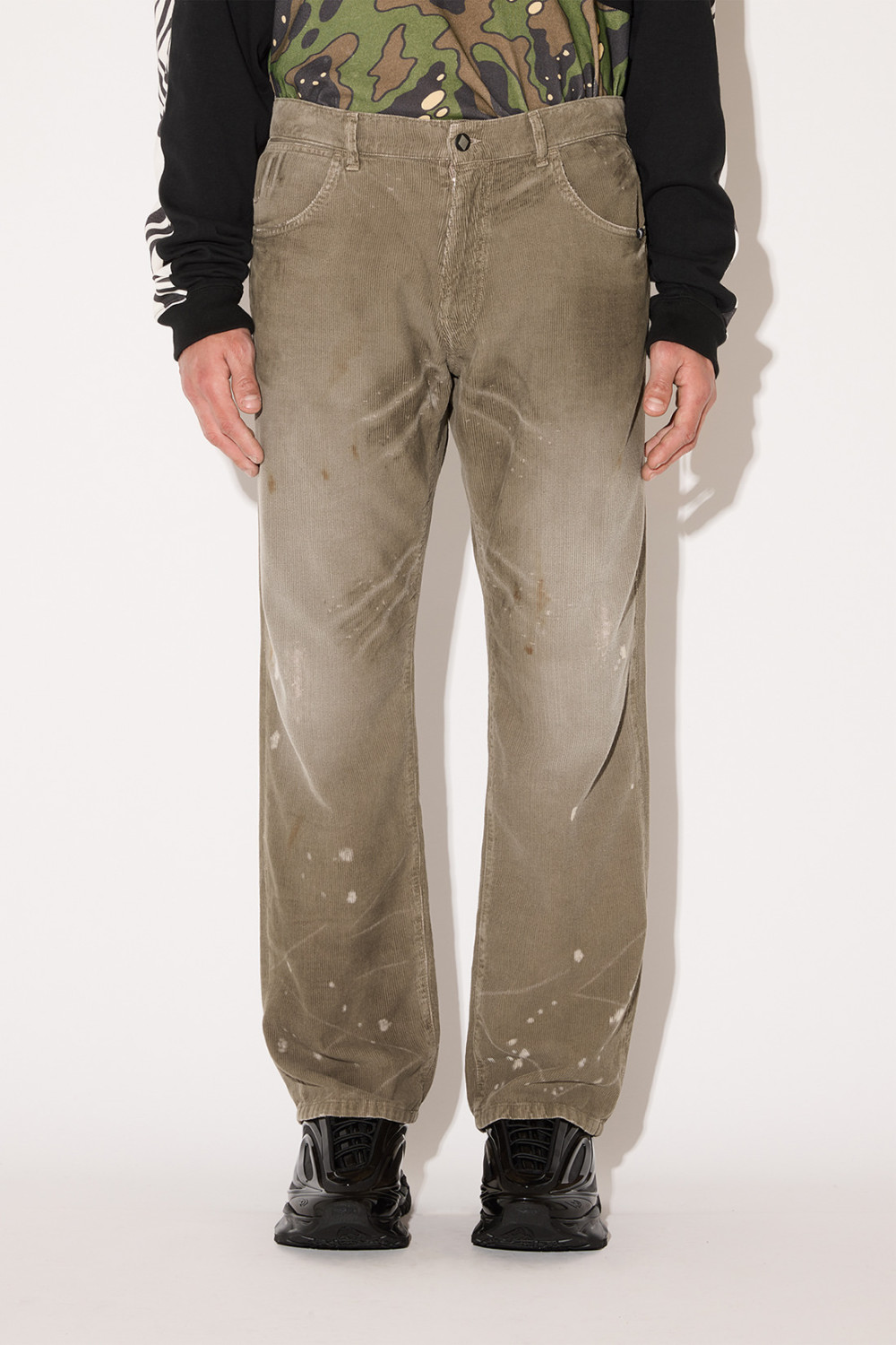 AMISH: PANTALONE JAMES IN VELLUTO EFFETTO VANDAL