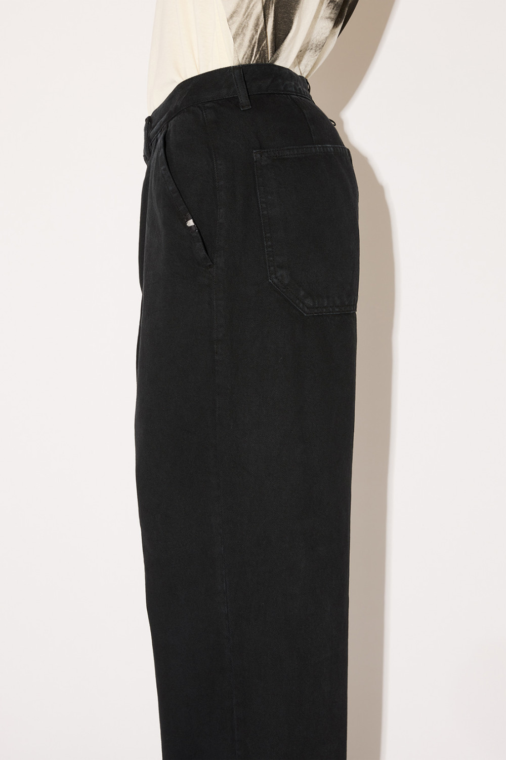 AMISH: PANTALONE NOGEND A GAMBA LARGA IN COTONE