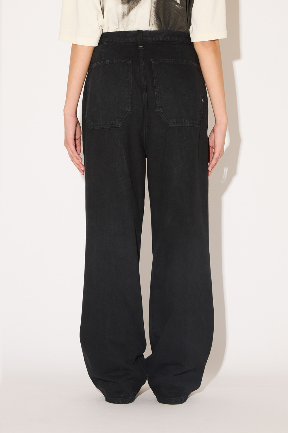 AMISH: PANTALONE NOGEND A GAMBA LARGA IN COTONE